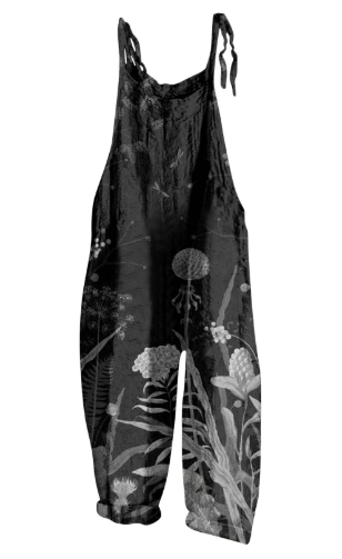 Tuva - Damen-Retro-Overall mit Mandala-Print, locker und lässig