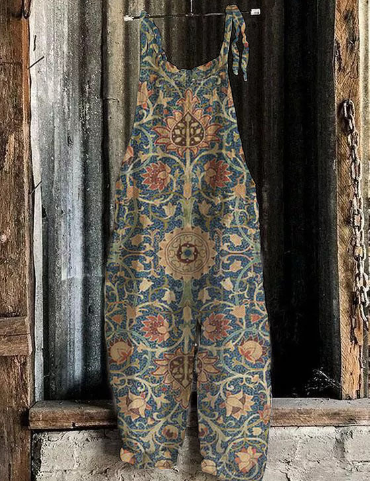 Tuva - Damen-Retro-Overall mit Mandala-Print, locker und lässig