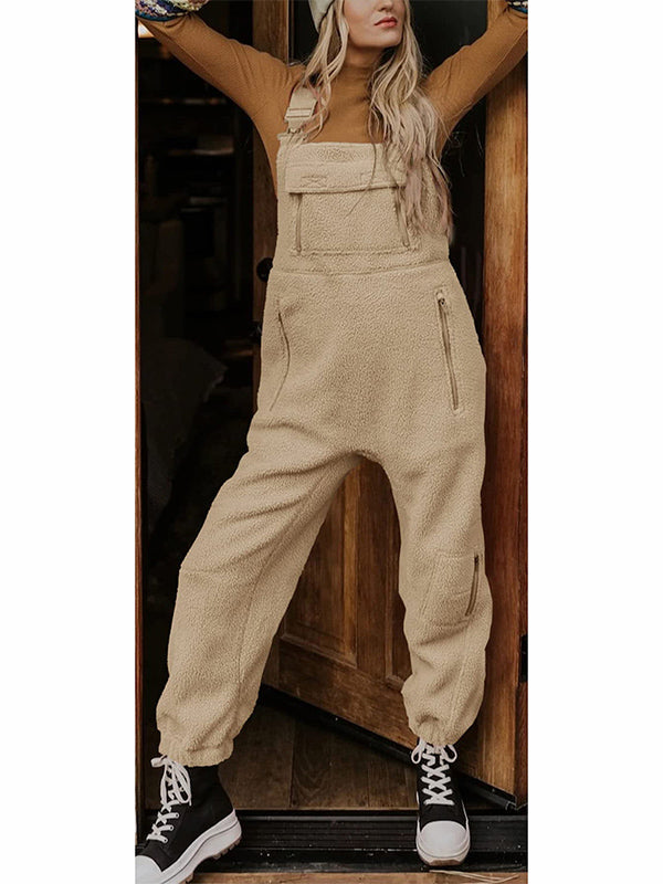 Freya - Damen Thermo-Fleece-Overall mit Reißverschlusstaschen