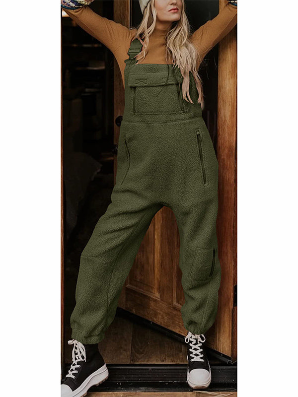 Freya - Damen Thermo-Fleece-Overall mit Reißverschlusstaschen