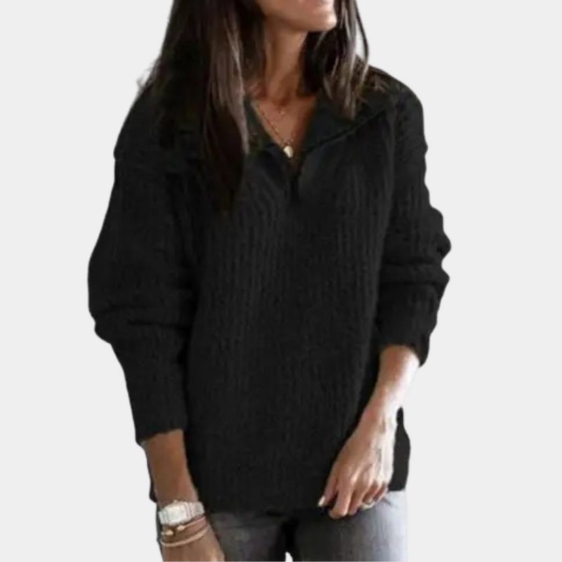 Adrianna - Chic Comfort Pullover mit halbem Reißverschluss für Frauen