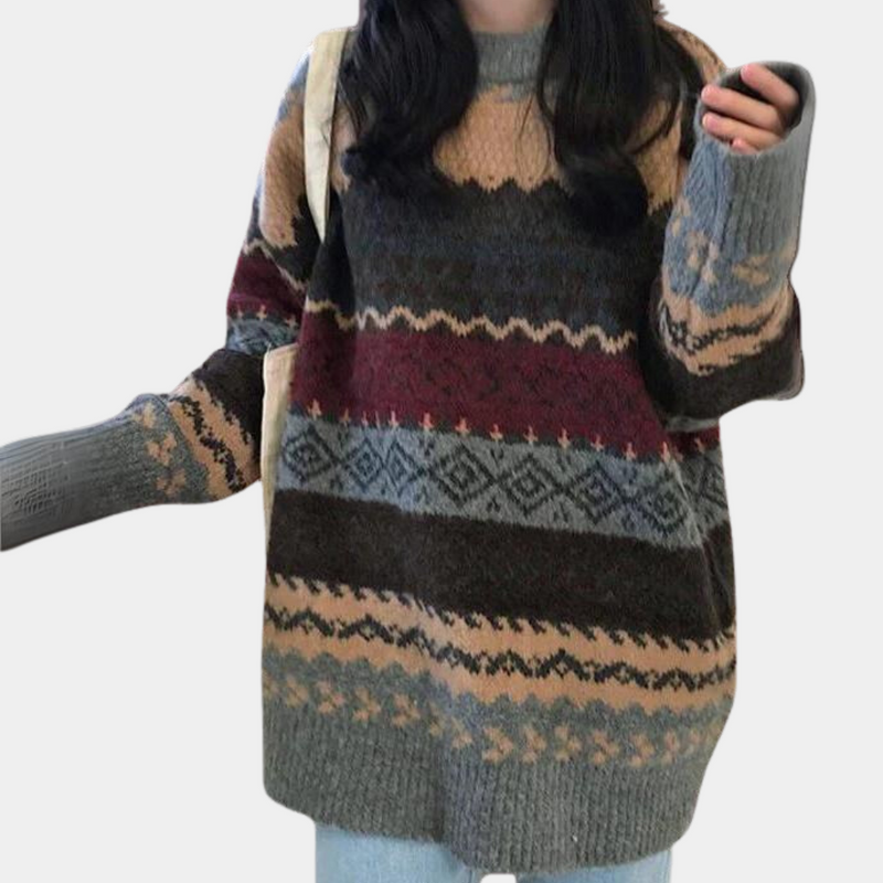 Gestrickter Oversize-Pullover für Frauen