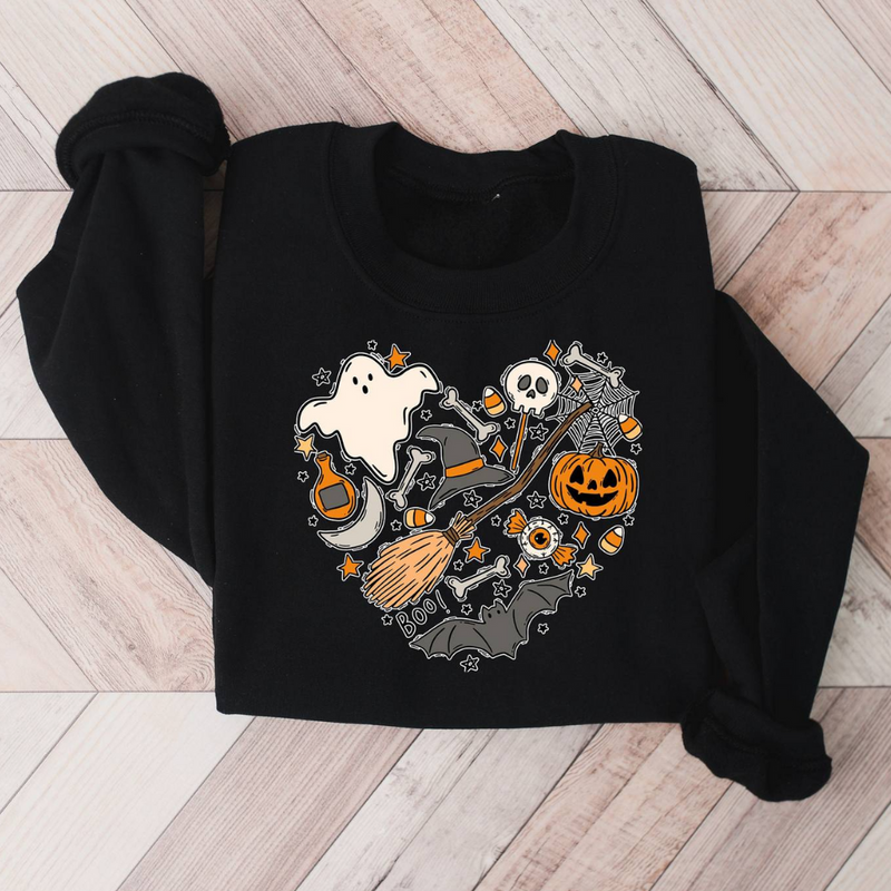 Emese - Halloween-Sweatshirt im lockeren Schnitt für Frauen