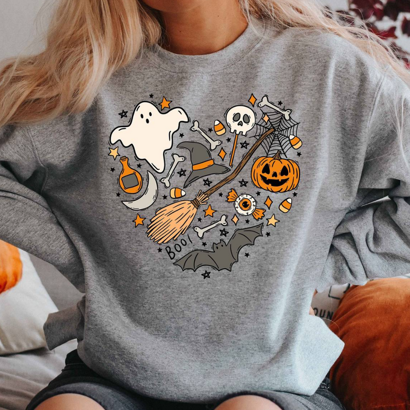 Emese - Halloween-Sweatshirt im lockeren Schnitt für Frauen