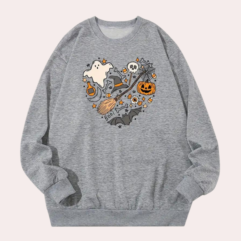 Emese - Halloween-Sweatshirt im lockeren Schnitt für Frauen