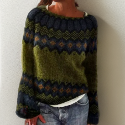 Shaila – Eleganter Pullover mit geometrischem Muster